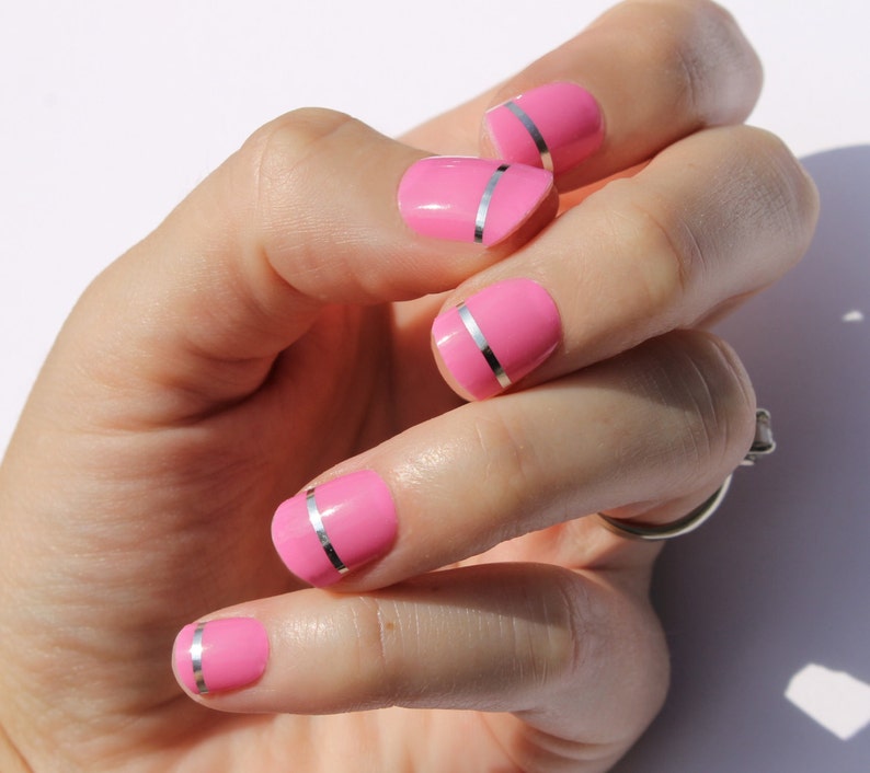 Pink Lola Heat Activated Nail Wraps image 1