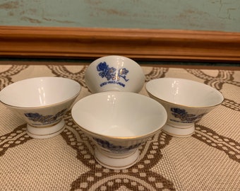 Vintage Kiku-Masamune Authentic Seal Japanese Porcelain Sake Cups - 4-PC Set