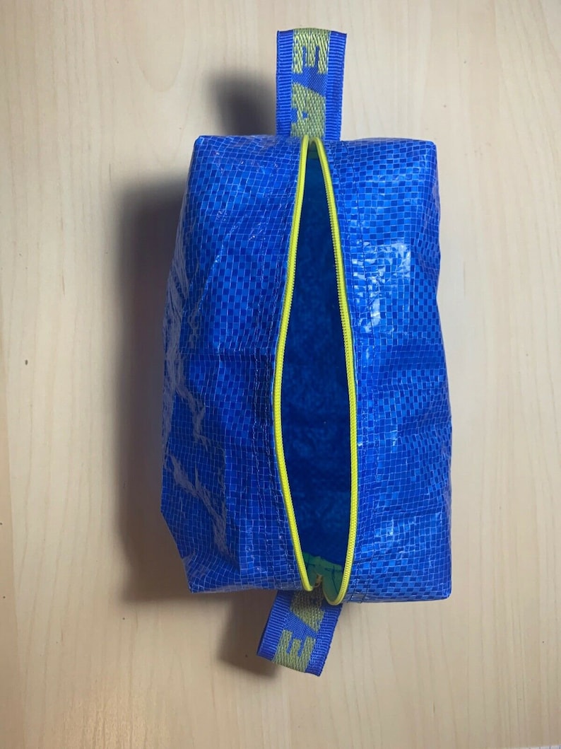 Recycled Upcycled Ikea Frakta Zippered Pouch Bag for Storage Etsy