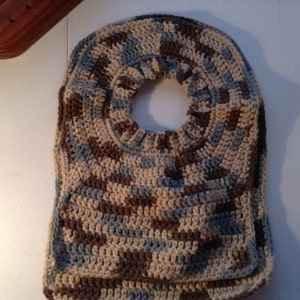 Dickey Bib, Original Design, Pullover, All Cotton, Earth Ombre, Brown, Slate, Tan