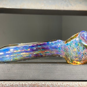 Opaline Fade Glass Pipe // Color Change Pipe Crushed Alien Tech // Silver Unobtainium & Double Amber Purple // Emerald Sparkle // JappeGlass