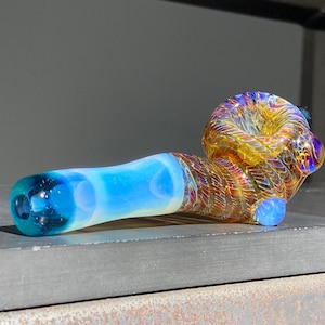 MINI Pocket Sherlock Glass Pipe One Hitter 4” / Amber Purple Stardust Cane Earth Tone Fade / Opaline Ghost / Blue Stardust /  / JappeGlass