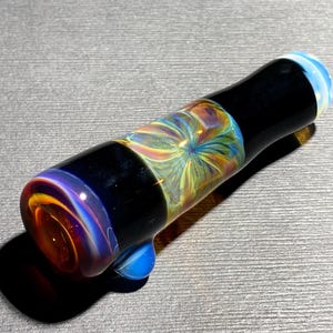 Chillum Glass Pipe One Hitter 3.5&quot; / Color Change Pipes / Earth Tone Fade with Multi Layer Color Change Reversal / Onyx / Ghost / JappeGlass