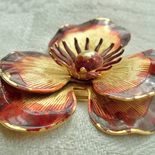 Vintage Chippy Hattie Carnegie Pansy Brooch