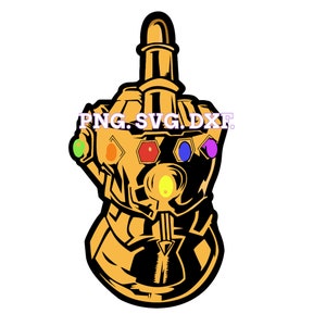 Avengers FU Gauntlet clipart, desgin file in png,svg,dxf files,digital download