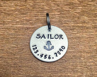 Custom Pet ID Tag For Dog, Pet Gift, Dog Collar Name ID Tag , Dog ID Tag ,  Animal Name Tag , New Pet Gift, Medium Size Dog Name Collar Tag