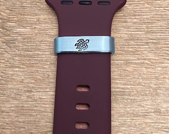 Handmade Smart Watch Band Charm: Brushed Finish, Seaturtle   Design Turtle lover Animal Lover