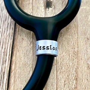 Stethoscope ID Tag with Flowers Aluminum Charm Stethoscope Name Nursing Student Nursing Gift Stethoscope Graduation Gift Custom New Nurse