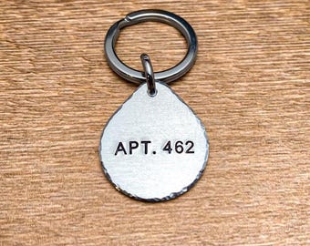 Personalize Brass Tear Drop Apartment, Lake House, Beach House, Lawn Mower , Shed , Boat, Bike, Work Truck, Gate, Church Key, Office, Dock