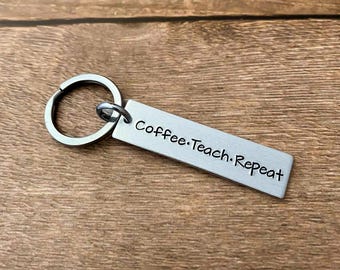 Teacher Coffee Keychain Cute Teacher Gifts Teacher Appreciation Budget Gifts Budget Key Chain Affordable Gifts New Teacher Gift