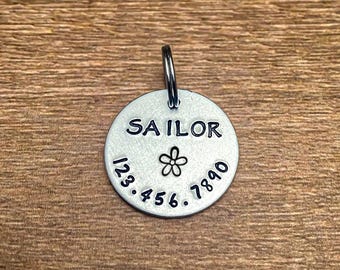 Pet Name ID Tag For Dog, Pet Gift, Dog Collar Name ID Tag , Dog ID Tag ,  Animal Name Tag , New Pet Gift, Medium Size Dog Collar Tag