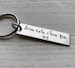 Drive Safe I Love You Customizable Initial Hand Stamped Light Weight  Aluminum Travel key chain Best Friend/Boyfriend/Girlfriend / Nurse 
