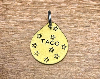 Custom Pet ID Tag For Dog, Pet Gift, Dog Collar Name ID Tag , Dog ID Tag ,  Animal Name Tag , New Pet Gift, Medium Size Dog Name Collar Tag