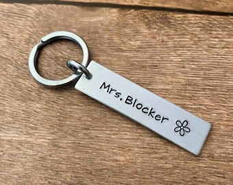 Teacher Name Keychain Cute Teacher Gifts Teacher Appreciation Budget Gifts Budget Key Chain Affordable Gifts New Teacher Gift