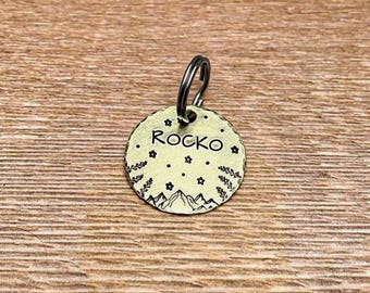 Name Pet ID Tag For Dog, Pet Gift, Dog Collar Name ID Tag , Dog ID Tag ,  Animal Name Tag , New Pet Gift, Medium Size Dog Collar Tag