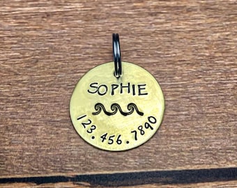 Custom Pet ID Tag For Dog, Pet Gift, Dog Collar Name ID Tag , Dog ID Tag ,  Animal Name Tag , New Pet Gift, Medium Size Dog Name Collar Tag