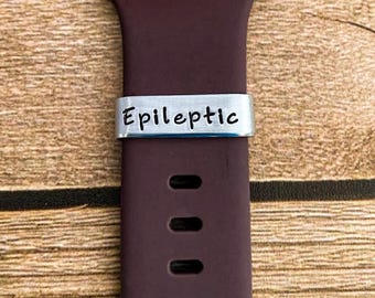 Personalized Medical Alert Smart Watch Band Charm - Epilepsy Awareness