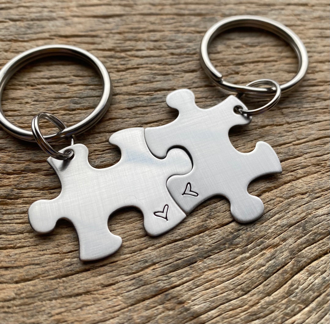 Heart Puzzle Piece Key Chain Best Friends Family Sorority Sisters