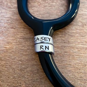 Stethoscope ID Tag charm custom name wrap tag personalized stethoscope charm ID nursing student gift graduation nursing nurse gift