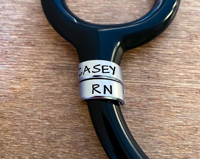 Stethoscope Charm Name Tag Wrap, Christian Friend Gift, Nurse Gift, Stethoscope Name  Gift for Nurse friend,  Nurse appreciation, ID Tag
