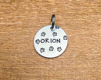 Custom Pet ID Tag For Dog, Pet Gift, Dog Collar Name ID Tag , Dog ID Tag ,  Animal Name Tag , New Pet Gift, Medium Size Dog Name Collar Tag