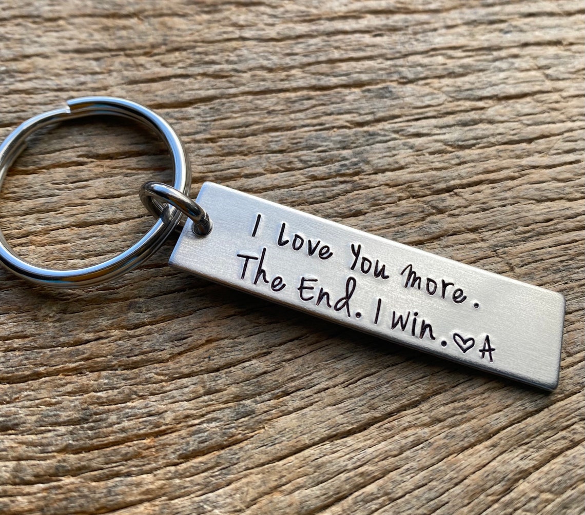 I Love You More the End I Win With Initial Valentine's Day Etsy