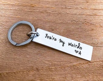 You're My Weirdo Personalized Handmade Keychain Cute Gifts Anniversary Long Distance Relationship Boyfriend Girlfriend New Driver Budget