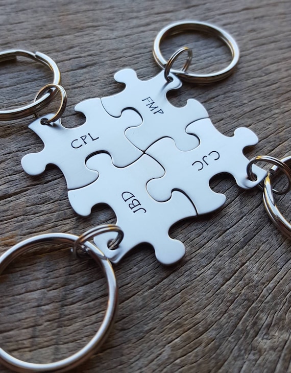 etsy puzzle piece keychain