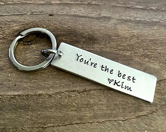 Custom Aluminum Keychain: "You're the Best" Gift