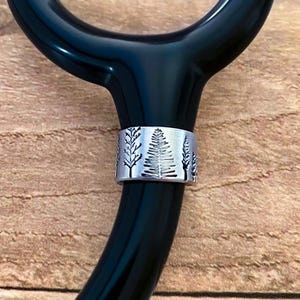 Stethoscope Forest Trees Aluminum Charm Nursing Student Nursing Gift Stethoscope Graduation Gift Custom New Nurse Stethescope Charm