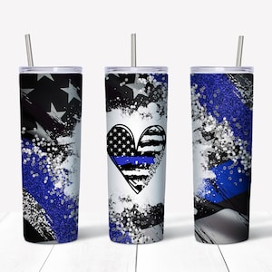 20 oz Straight Tumbler Design - Police Back the Blue - Personal & Limited Commercial Use - DIGITAL ONLY