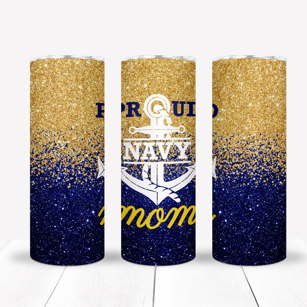 20 oz Straight Tumbler Design - Navy Mom Life - Personal & Limited Commercial Use - DIGITAL ONLY