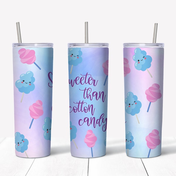 20 oz Straight Tumbler Design - Cotton Candy - Personal & Limited Commercial Use - DIGITAL ONLY