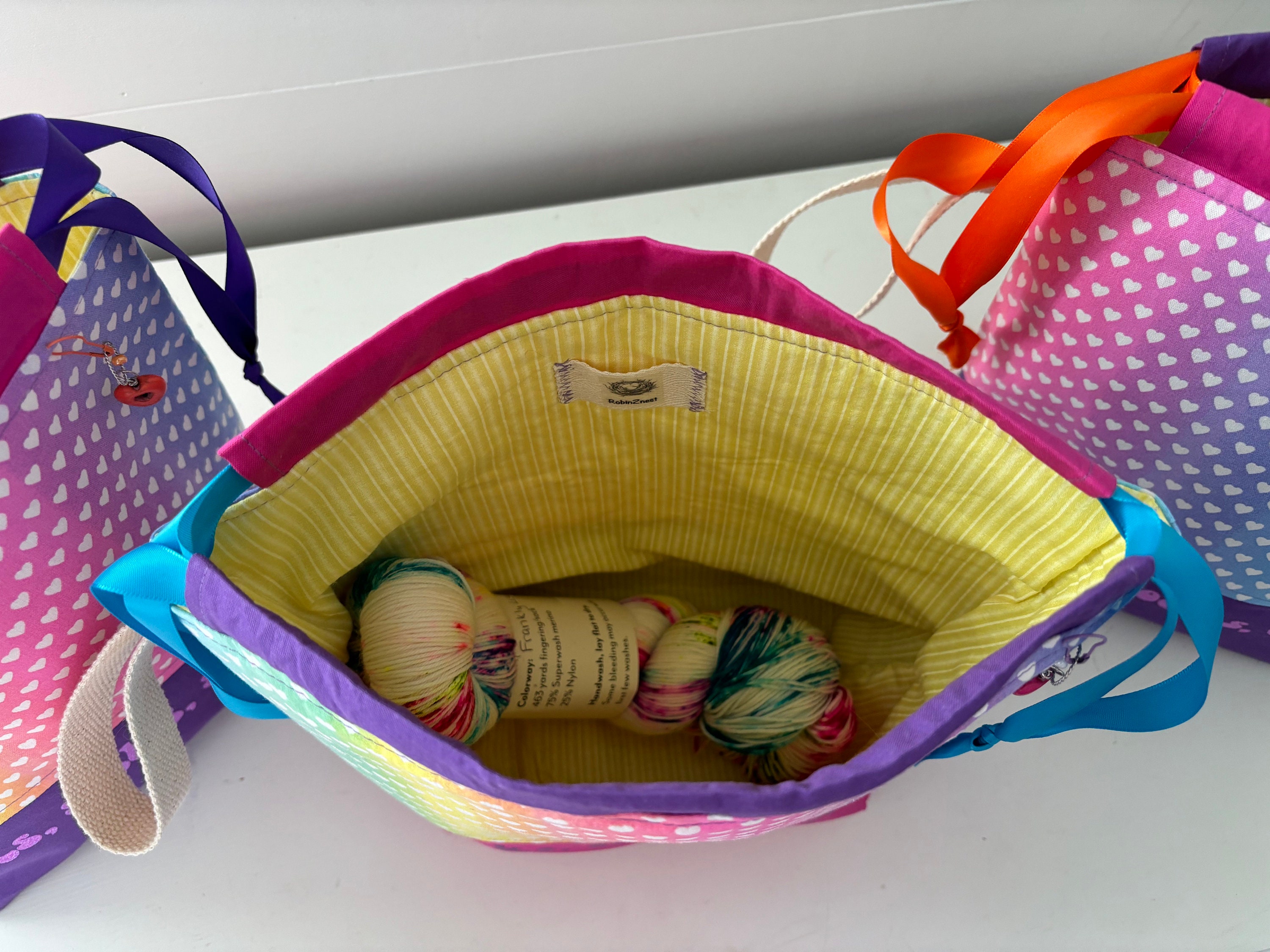 80s/90s Themed Knitting Project Bags Etsy