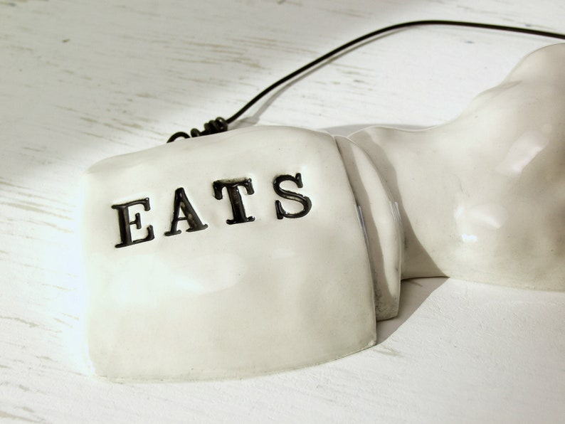 Eats Pointing Finger. Ready To Ship. Fired Ceramic. Recycled Clay. image 9
