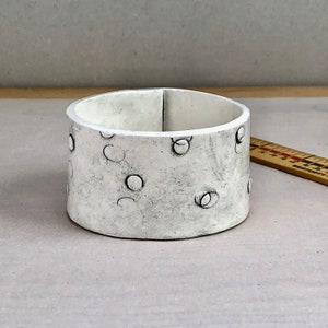 Polka Dotted Cup. Hand-built Ceramic Cup With Textured Dots. Hand Made. image 1