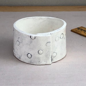 Polka Dotted Cup. Hand-built Ceramic Cup With Textured Dots. Hand Made. image 3