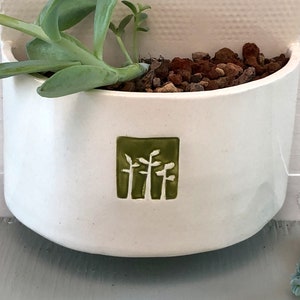 Hanging Planter. Wall Planter. Ceramic Wall Planter. Made With RePurposed Clay. image 5