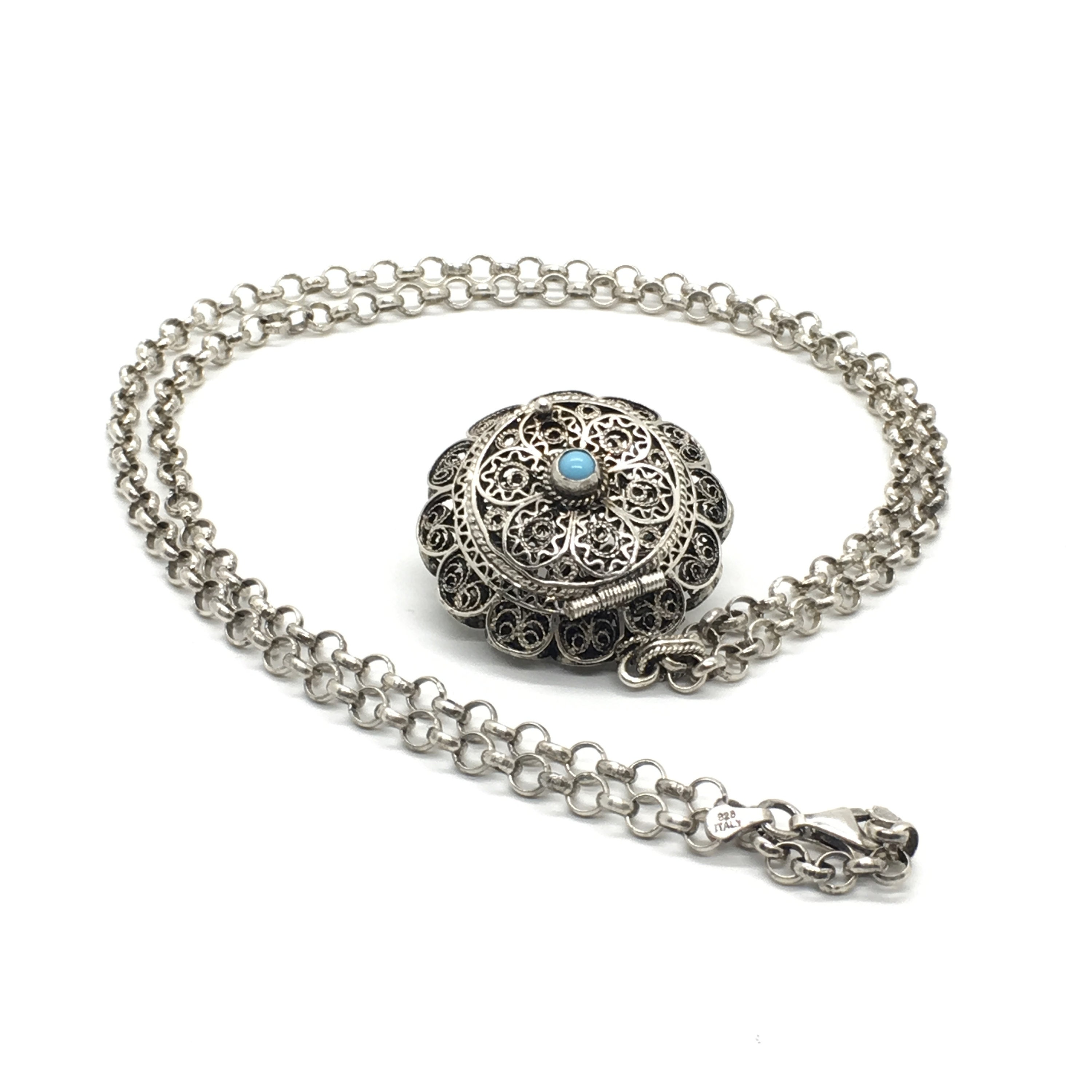 Turquoise Locket Necklace