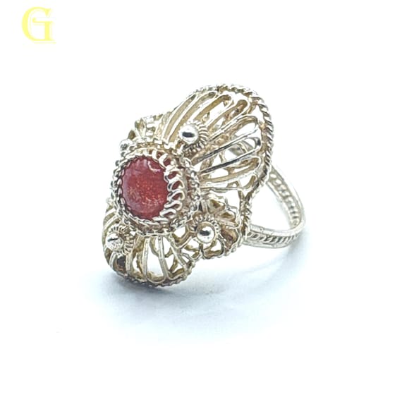 Filigree Sunstone Ring - Vol 2