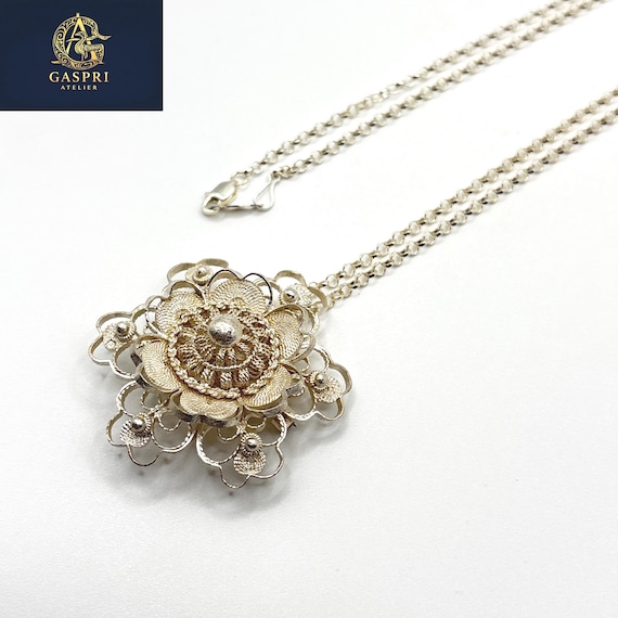 Floralia Filigree Bloom — Pendant & Brooch