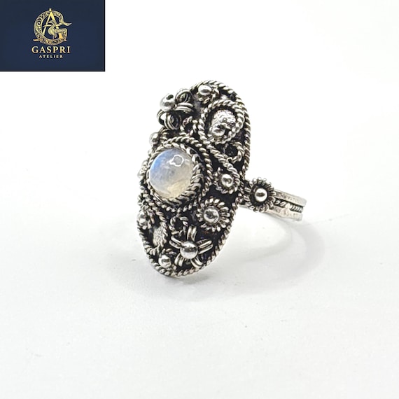 LUNARIA, NOCTURNA & AURORA Filigree Ring