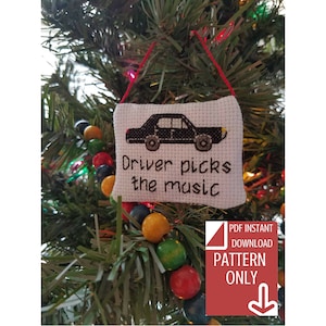 Supernatural: Impala Cross-Stitch Ornament Pattern, PDF Instant Download