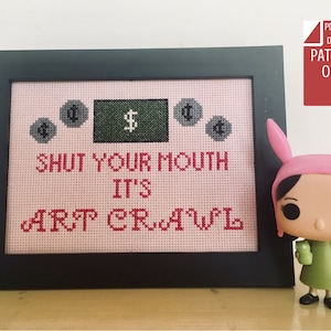 Bob&#39;s Burgers: Art Crawl Cross-Stitch Pattern, PDF Instant Download