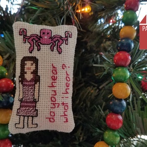 Browncoat Christmas: River Tam Cross-Stitch Ornament Pattern, PDF Instant Download