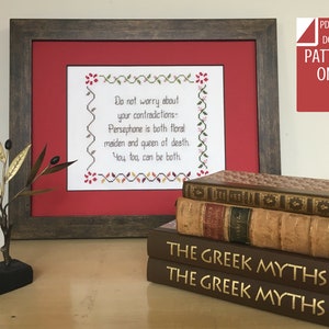 Persephone: Mythologische Göttin Kreuzstichmuster, PDF Sofort Download