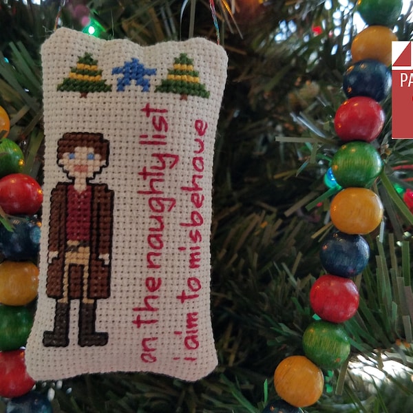 Browncoat Christmas: Malcolm Reynolds Cross-Stitch Ornament Pattern, PDF Instant Download