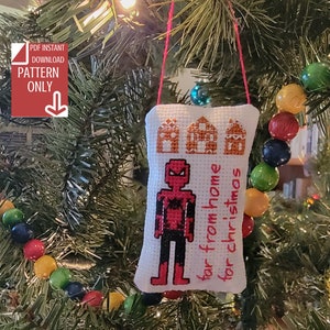 Marvelous Christmas Erweiterungs Pack: Peter Parker/Spider-Man Kreuzstich Ornament Muster, PDF Sofort Download