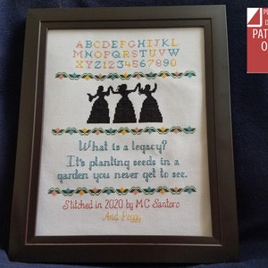 Hamilton: Schyuler Sisters Sampler, Cross-Stitch Pattern, PDF Instant Download