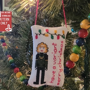 Marvelous Christmas Expansion Pack:  Sylvie Laufeydottir Cross-Stitch Ornament Pattern, PDF Instant Download
